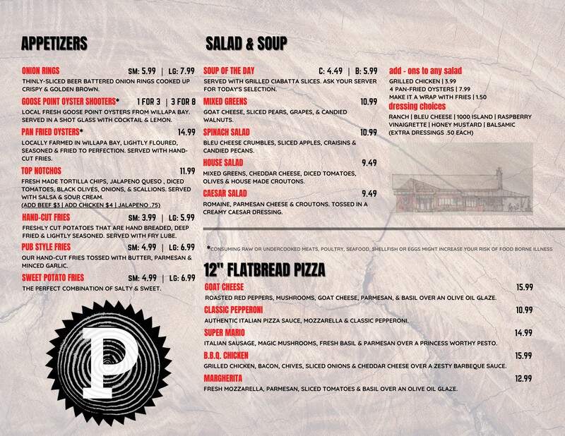 Pitchwood Alehouse - Raymond, WA menu_pic