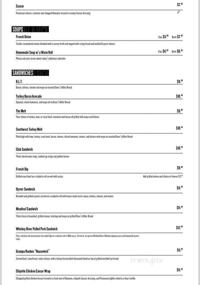 Pitchwood Alehouse - Raymond, WA menu_pic