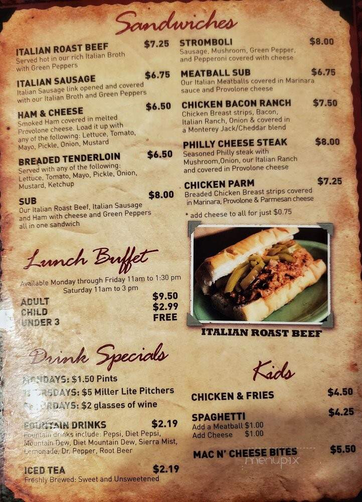 Art's Pizza - Anderson, IN menu_pic
