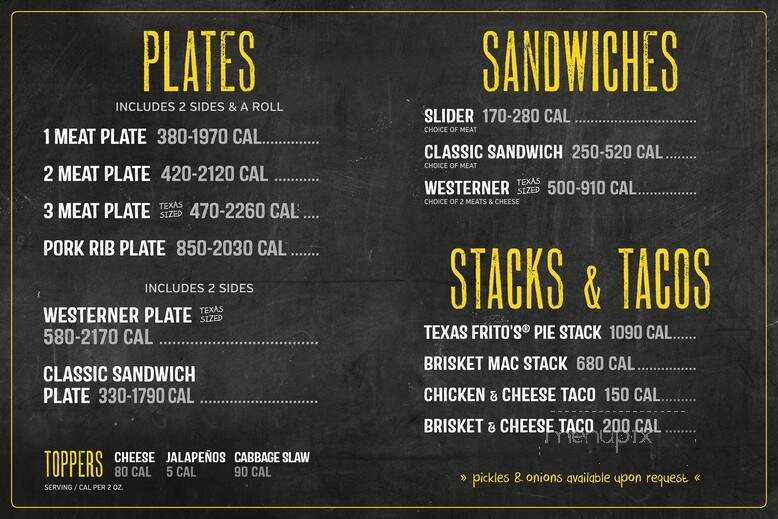 Dickey's Barbecue Pit - Levelland, TX menu_pic