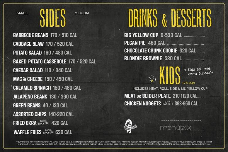 Dickey's Barbecue Pit - Levelland, TX menu_pic