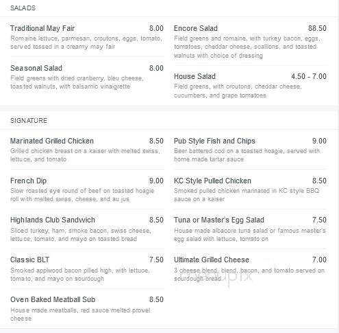 Keagan's - Saint Louis, MO menu_pic