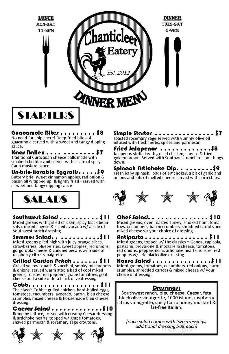 Chanticleer Bakery Eatery - Santa Rosa Beach, FL menu_pic