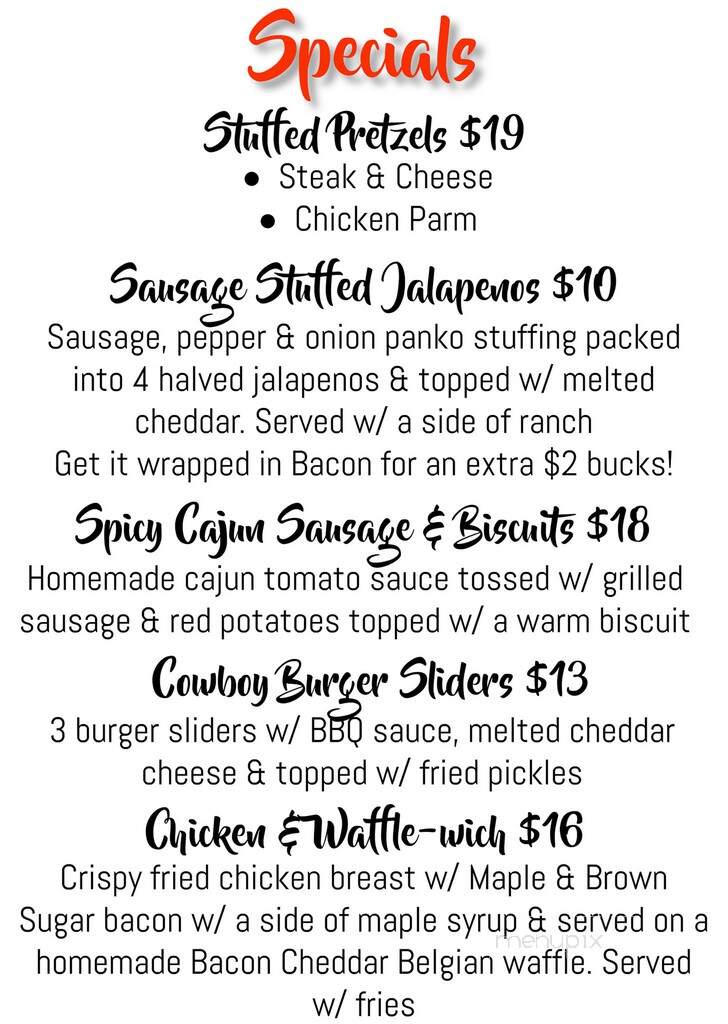 The New World Tavern - Plymouth, MA menu_pic