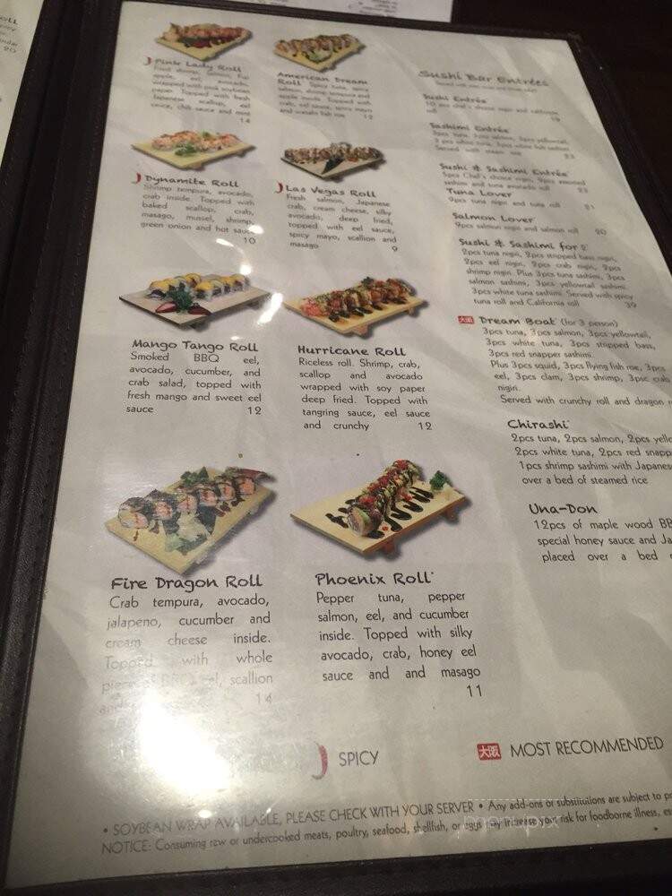 Osaka Japanese Steakhouse - Mesa, AZ menu_pic