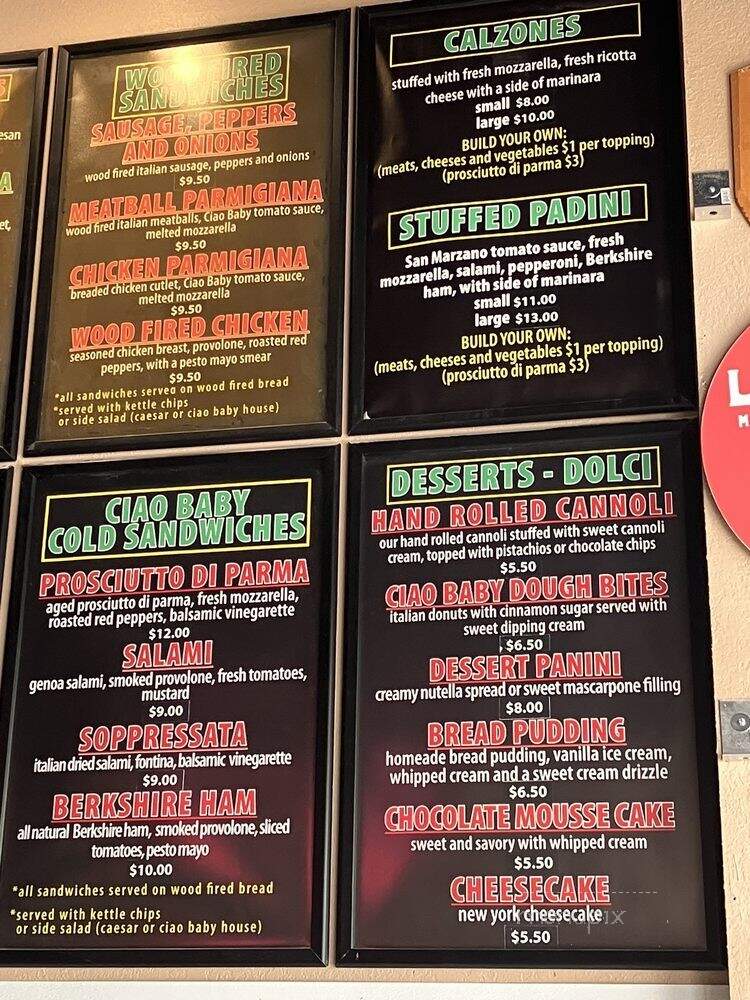 Ciao Baby - Collierville, TN menu_pic