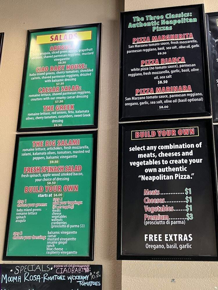 Ciao Baby - Collierville, TN menu_pic