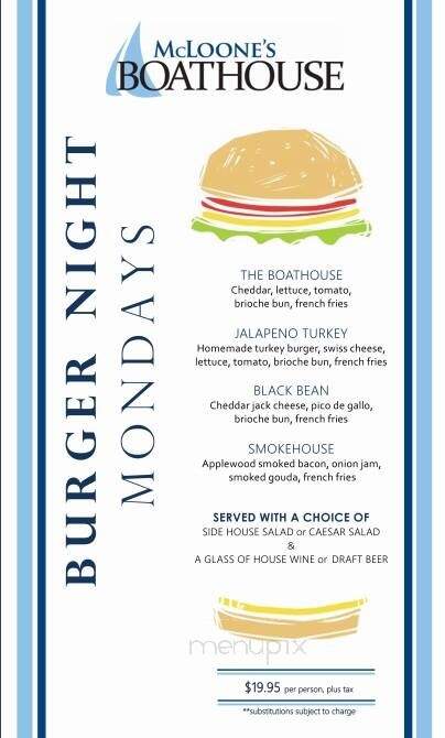 McLoone's Boat House - West Orange, NJ menu_pic
