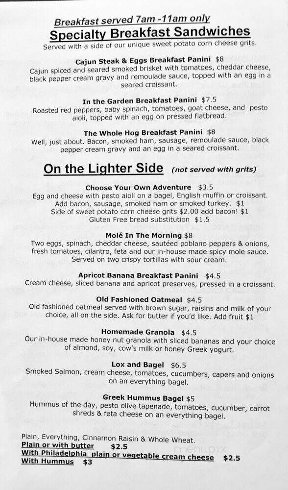 Rejavanation Cafe - Candler, NC menu_pic