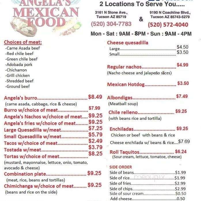 Angela's Mexican Food - Tucson, AZ