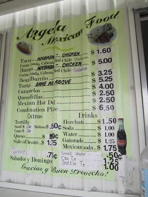 Angela's Mexican Food - Tucson, AZ menu_pic