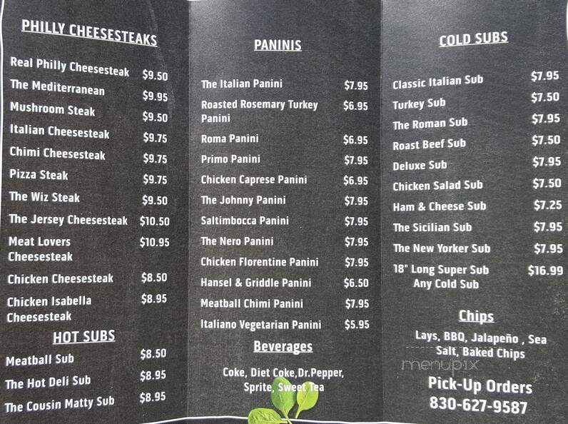 Marco Polo's - New Braunfels, TX menu_pic
