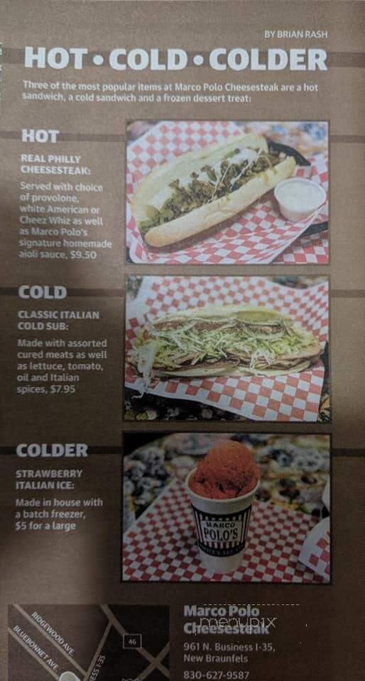 Marco Polo's - New Braunfels, TX menu_pic