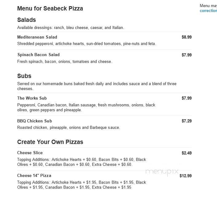 Seabeck Pizza Silverdale - Silverdale, WA