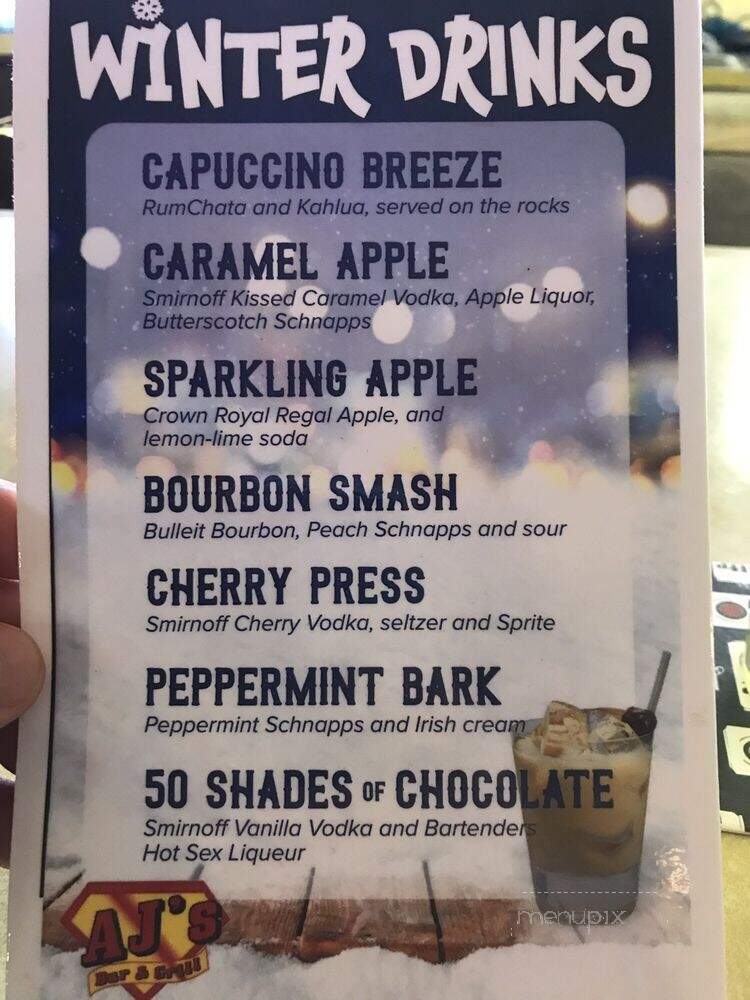 AJ's Bar Grill - Muskego, WI menu_pic