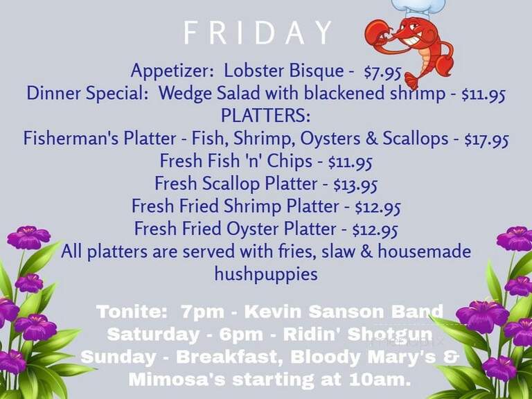 Acme Bar & Grill - Murrells Inlet, SC menu_pic