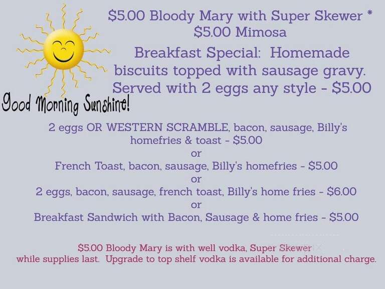 Acme Bar & Grill - Murrells Inlet, SC menu_pic