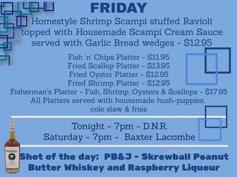 Acme Bar & Grill - Murrells Inlet, SC menu_pic