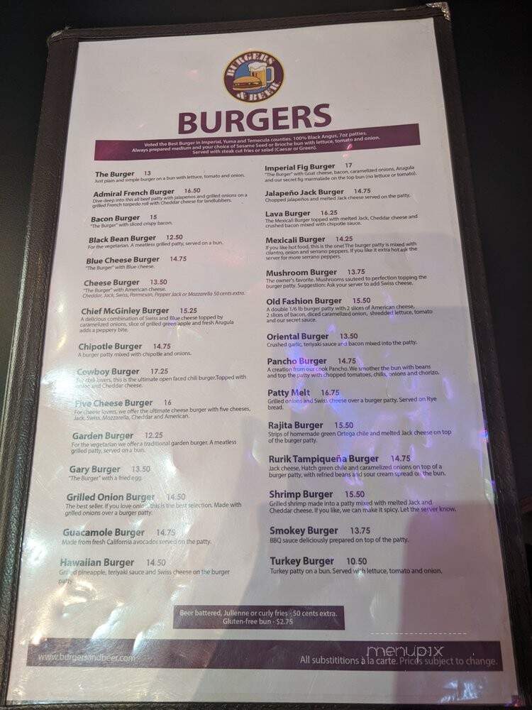 Burgers & Beer - La Quinta, CA