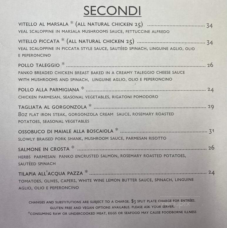 Caffe' Torino in the Foothills - Tucson, AZ menu_pic