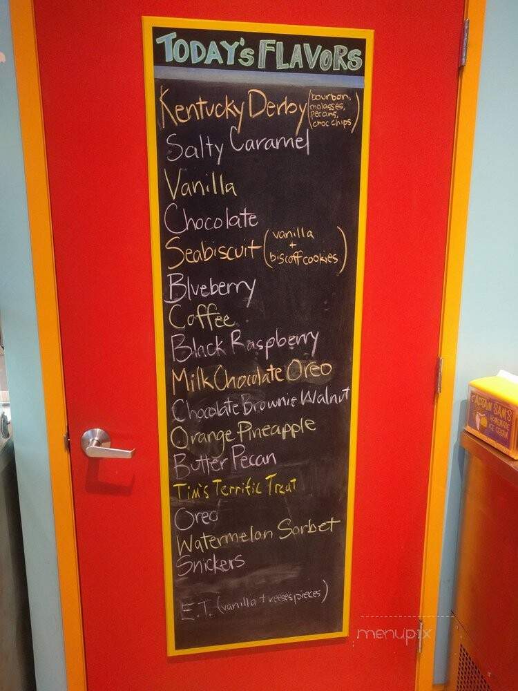 Captain Sam's Ice Cream - Portland, ME menu_pic