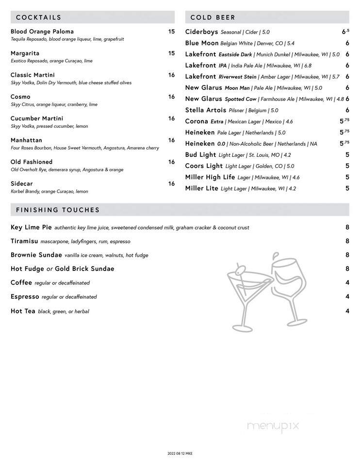 Carson's Milwaukee - Milwaukee, WI menu_pic