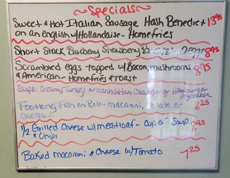 Chrissy and Tims Diner - Coxsackie, NY menu_pic