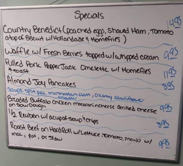 Chrissy and Tims Diner - Coxsackie, NY menu_pic