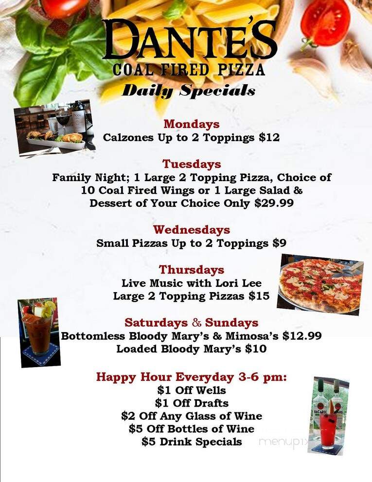 Dante's Coal Fired Pizza - Cape Coral, FL menu_pic
