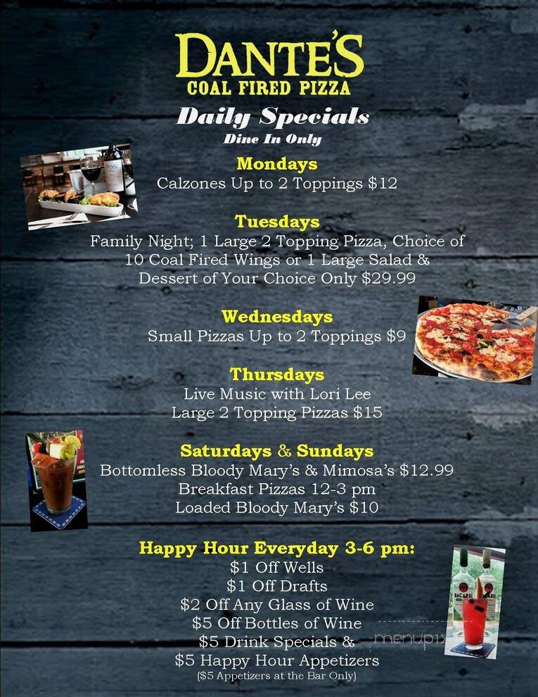 Dante's Coal Fired Pizza - Cape Coral, FL menu_pic