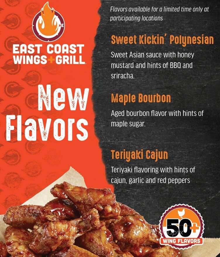East Coast Wings & Grill - Clemmons, NC menu_pic