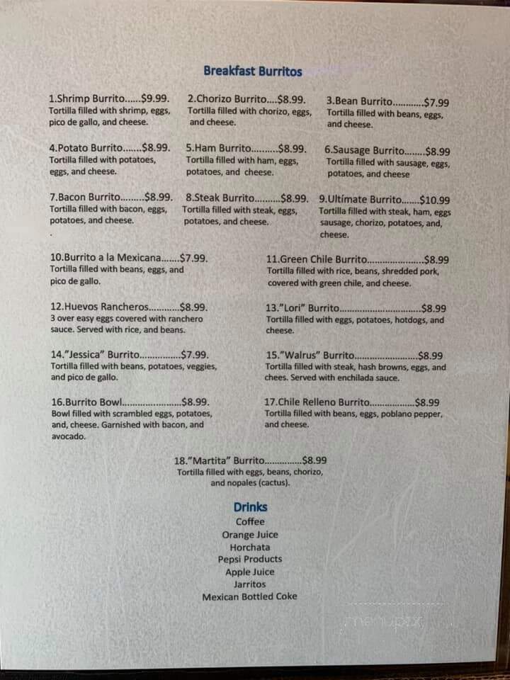 las ranitas mexican restaurant - Thief River Falls, MN menu_pic