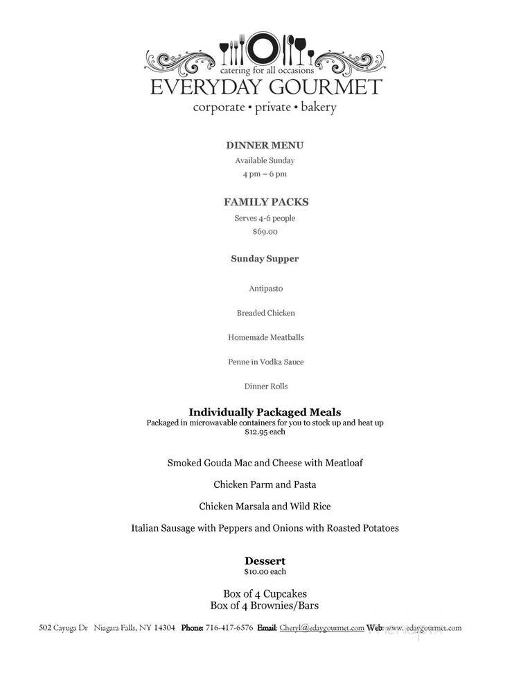 Everyday Gourmet - Niagara Falls, NY