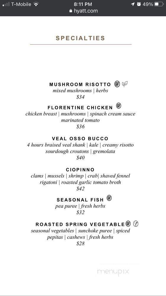 Fiorenzo Italian Steakhouse - Orlando, FL menu_pic