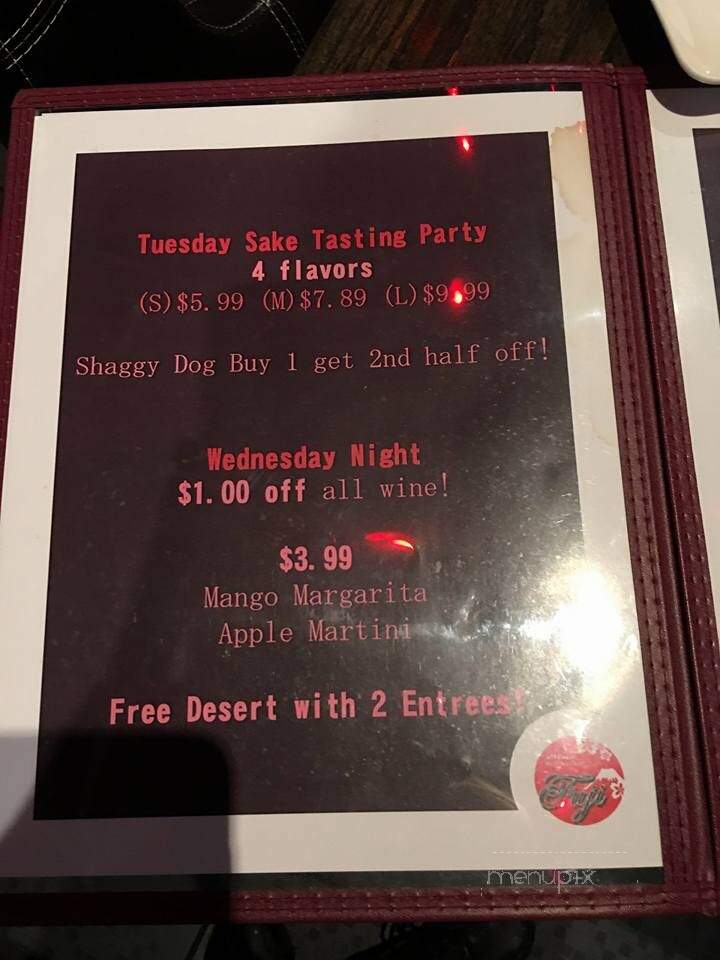 Fuji Japanese Restaurant - Huntsville, AL menu_pic