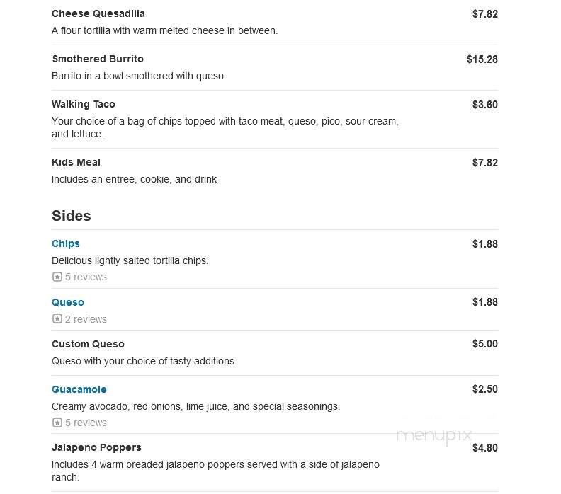 Hot Head Burritos - Mary Esther, FL menu_pic