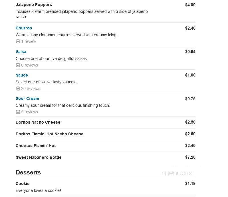 Hot Head Burritos - Mary Esther, FL menu_pic