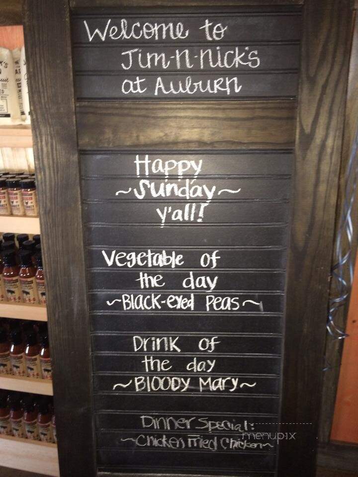 Jim 'N Nicks Bar BQ - Auburn, AL menu_pic