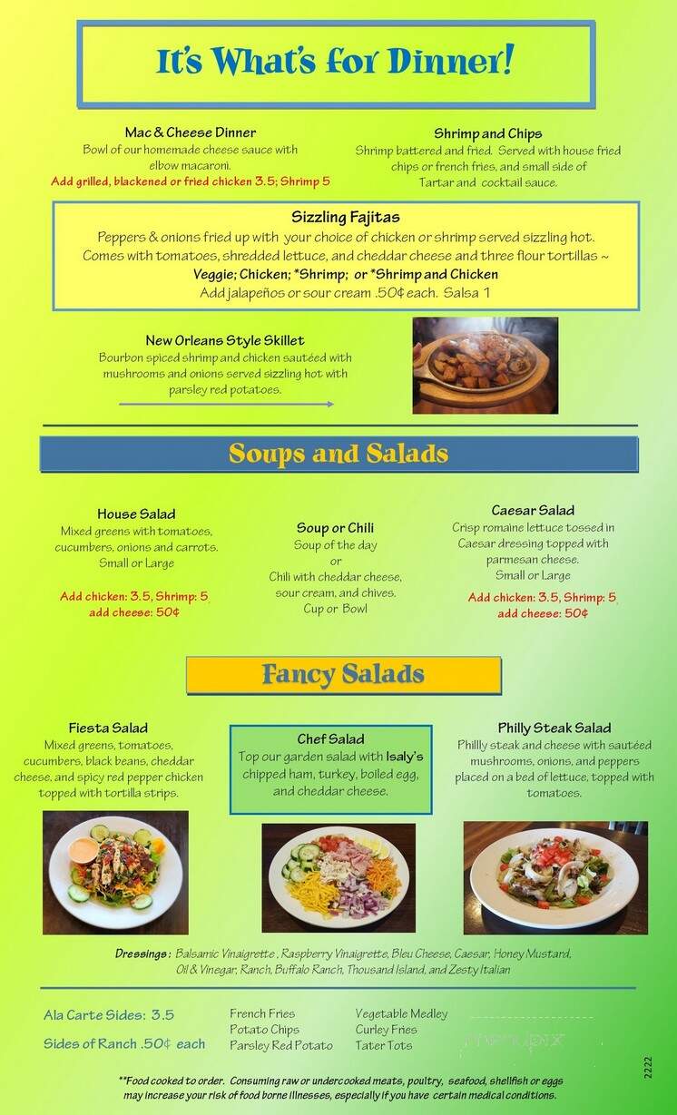 Joe's Oasis - Wilmington, NC menu_pic