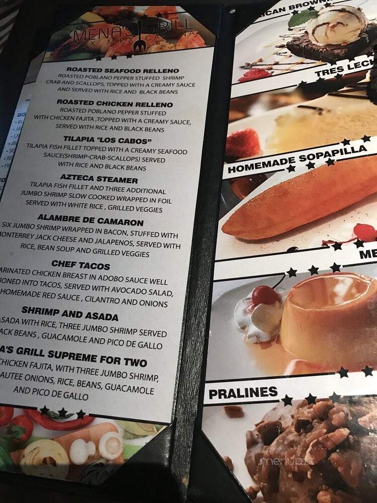 Mena's Tex-Mex Grill - Richardson, TX menu_pic