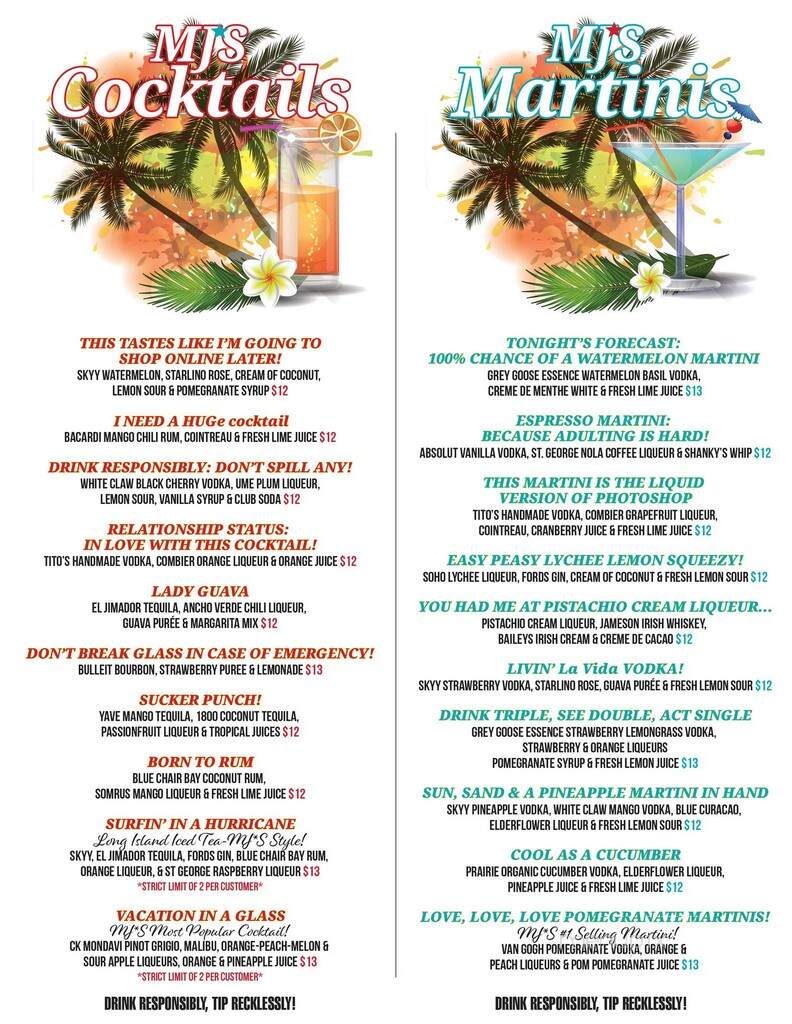 MJ's Pizza, Bar & Grill - Neptune, NJ menu_pic