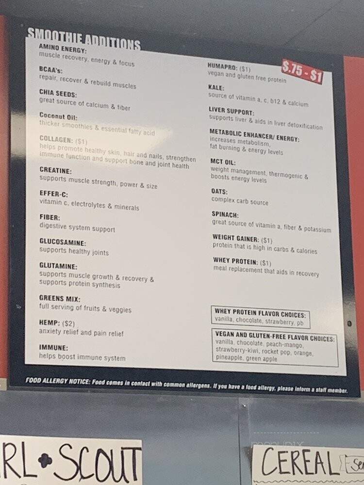 Nutri-Sport & Smoothie - Cedar Rapids, IA menu_pic
