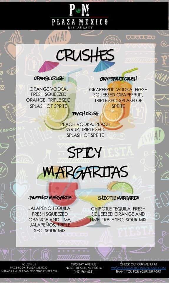 Plaza Mexico - North Beach, MD menu_pic