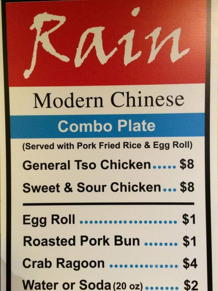 Rain Modern Chinese - Albany, NY menu_pic