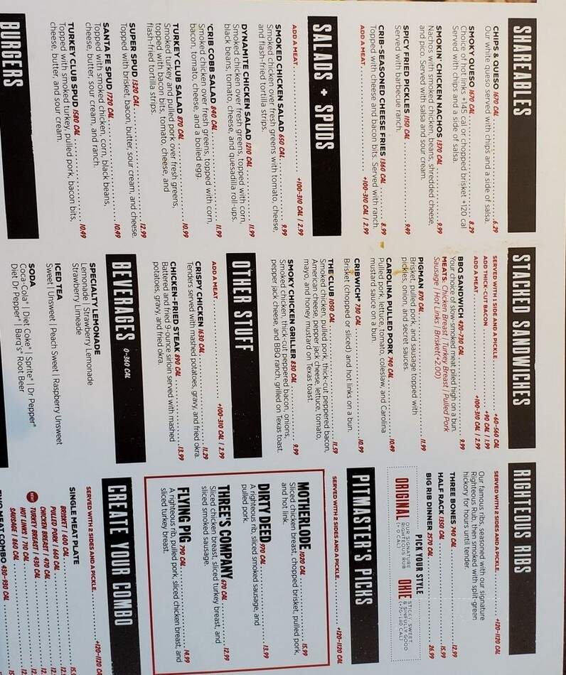 Rib Crib - Shawnee, OK menu_pic