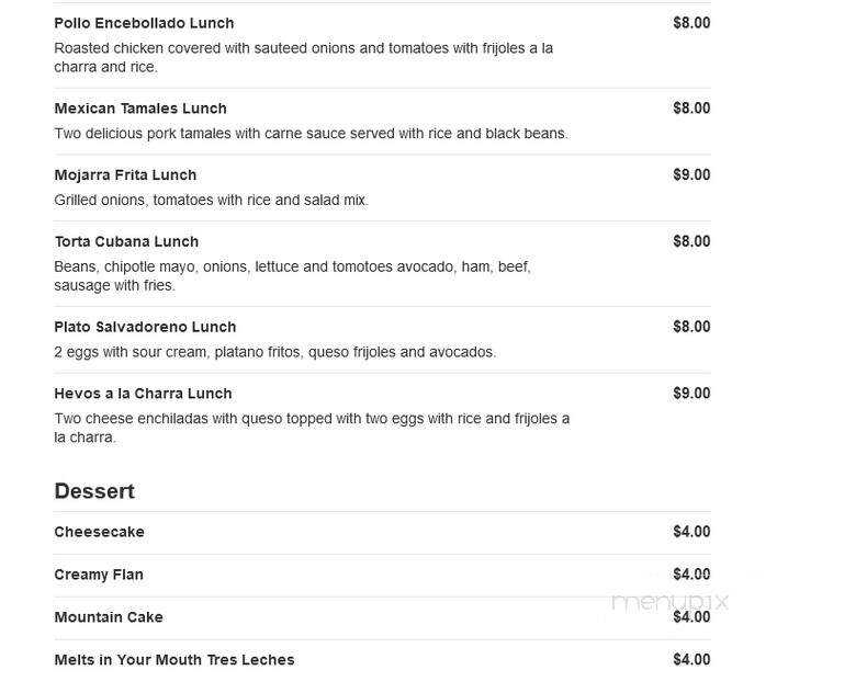 Rivera's - McKinney, TX menu_pic