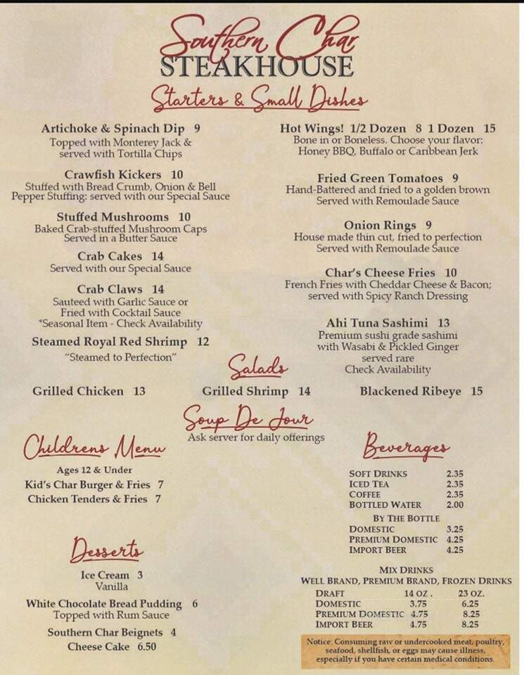 Southern Char Steakhouse - Picayune, MS