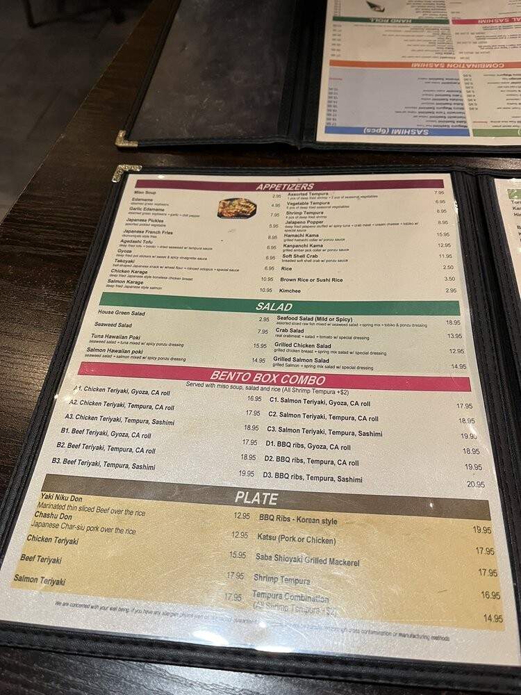 Sushi Plus - Redwood City, CA menu_pic