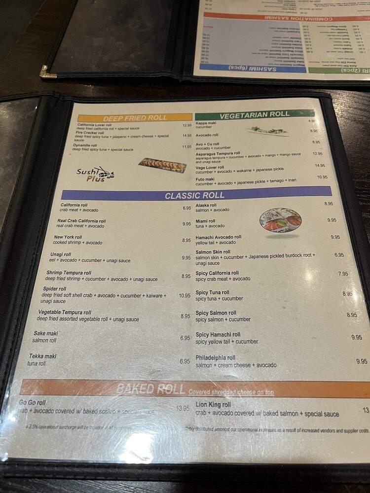 Sushi Plus - Redwood City, CA menu_pic