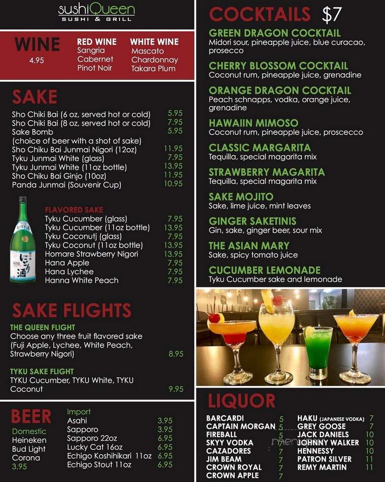 Sushi Queen Sushi & Grill - Concord, NC menu_pic